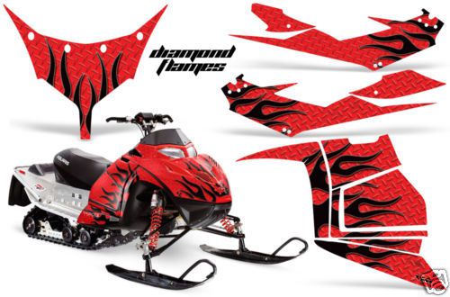 Amr racing decal kit polaris iq race snowmobile sled graphics wrap sticker d