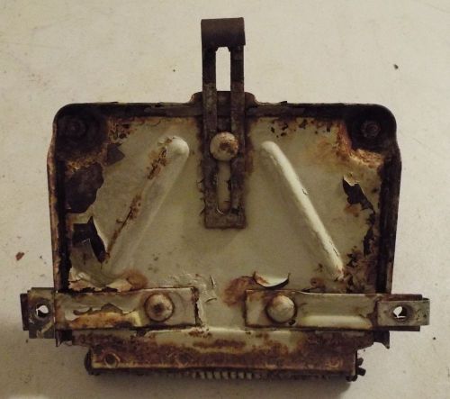 1953 mercury 4 door rear license plate holder bracket gas cap cover