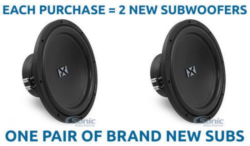 2) nvx nsw124v2 350w rms 12" subwoofers n-series v2 dual 4-ohm car sub woofers