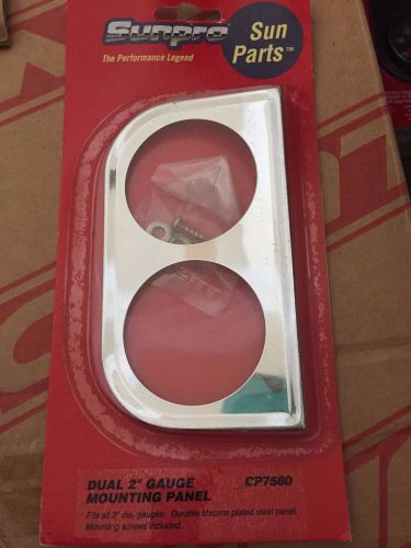 Sunpro dual 2&#034; gauge mounting panel new cp7580