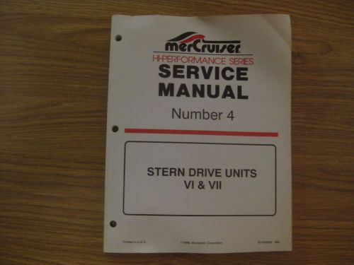 Vintage 1996 mercury mercruiser #4 stern drive units vi &amp; vii service manual