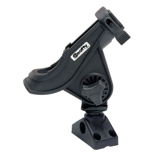 Scotty 280 bait caster/spinning rod holder w/241 deck/side mount - black -280-bk