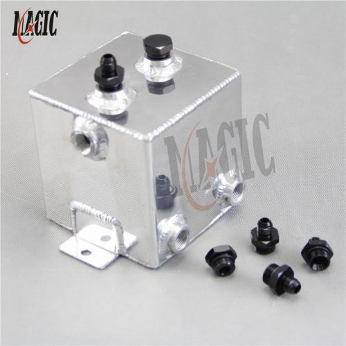 2l universal aluminium 2 litre swirl pot fuel polished surge tank+fitting bk