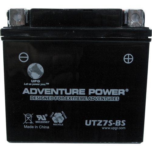Upg dry charge motorcycle battery - 12v, 6 amps, #utz7s-bs