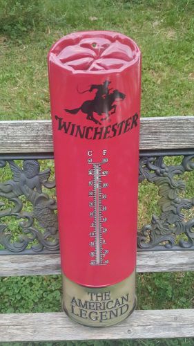 Huge winchester shotgun shell thermometer sign ammo shells vintage look nra
