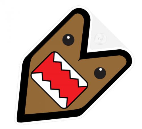 ## jdm wakaba badge domokun domo kun car decal flag not vinyl sticker ##