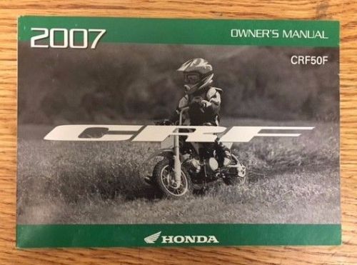 Honda 2007 crf50f owner's manual