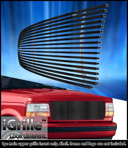 Fits 1992-1996 ford bronco/f-150/f-250/f-350 stainless black billet grille