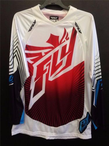 New fly racing lite 'hydrogen' jersey - mx * bmx - red/white - adult large