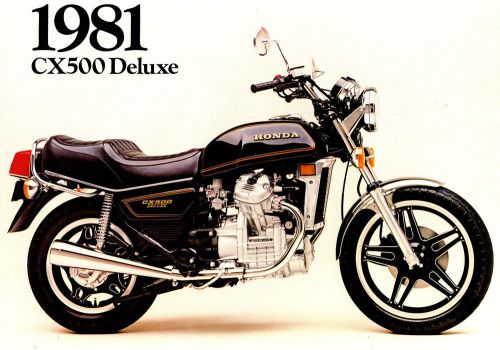 1981 honda cx500 deluxe motorcycle brochure -cx 500 d-honda cx500d