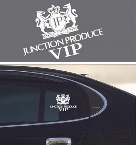 1pcs white junction produce jp auto body random reflect light decals stickers