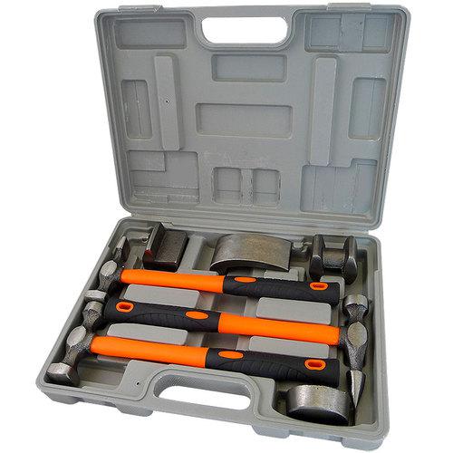7pc fiberglass auto body repair tools fender tool kit hammer dolly dent bender
