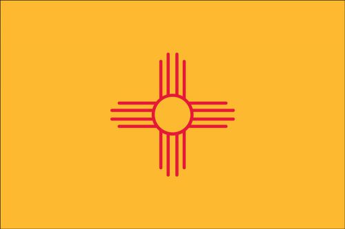 New mexico boat flag 12&#034;x18&#034;made in usa polyester,w/brass grommets,outdoor