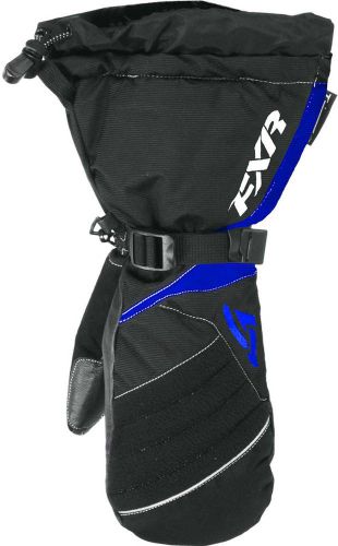 New fxr-snow fusion women's waterproof gloves/mitts, black/blue, small/sm