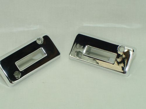1969 firebird bucket seat chrome headrest escutcheon pair (2) show quality