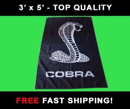 Shelby cobra racing flag - new 3&#039; x 5&#039; banner - ford mustang gt500  - free ship