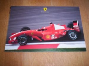 Orig. ferrari f2001 formula 1 m. schumacher factory postcard # 1712/01, rare
