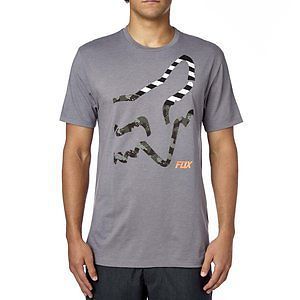 Fox racing smash up mens short sleeve premium t-shirt heather graphite/gray