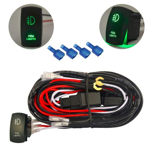 Laser rocker wiring harness switch fog lights on off boat truck atv suv car ship