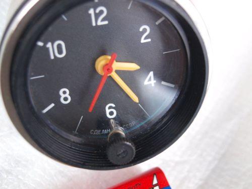Vintage soviet ussr russian auto car dashboard clock acz-1 12v nos