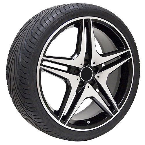 Find 20 Inch Machine Faced/Black Mercedes Benz Wheel and Tire Package