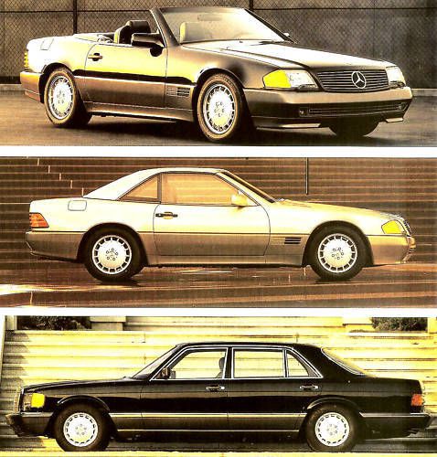 1991 MERCEDES-BENZ BROCHURE -190E-300D-300E-300SEL-420SEL-560SEC-300SL-500SL, US $9.99, image 2