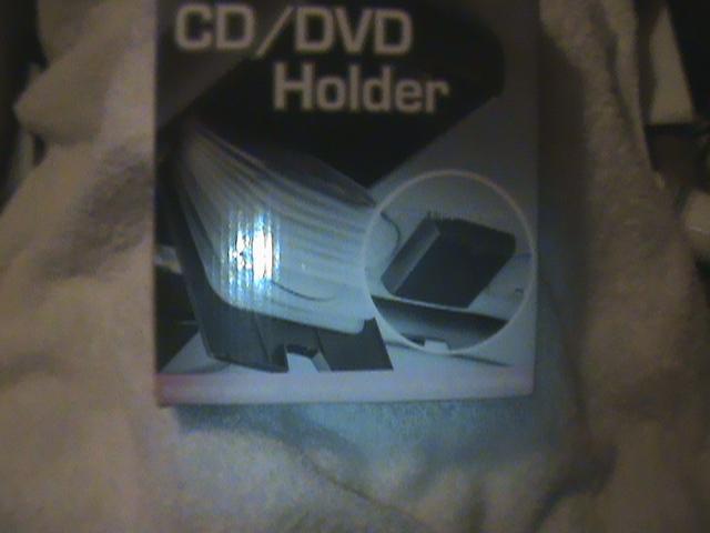 Overhead cd/dvd holder