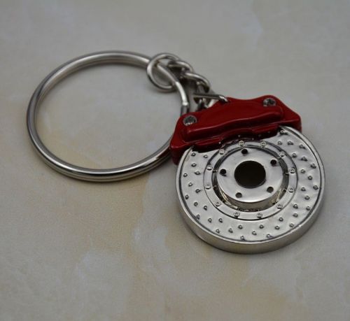 5x hot sale spinning new disc brake shape keychain keyring key chain ring