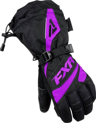 New fxr-snow fusion women's waterproof gloves, black/purple, xl