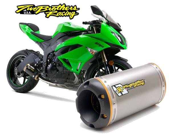 Two brothers v.a.l.e. full exhaust m-2 titanium can 2009-2013 kawasaki zx-6r