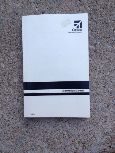 Cessna 172s 172sim information manual airplane book softcover