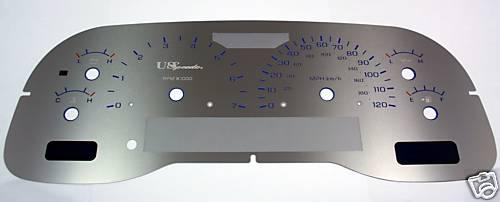 01-04 dakota / durango us speedo daytona gauge face mph info center silver mph