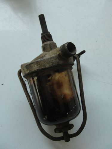 Old, vintage gas pressure gauge, strainer, glass bubble
