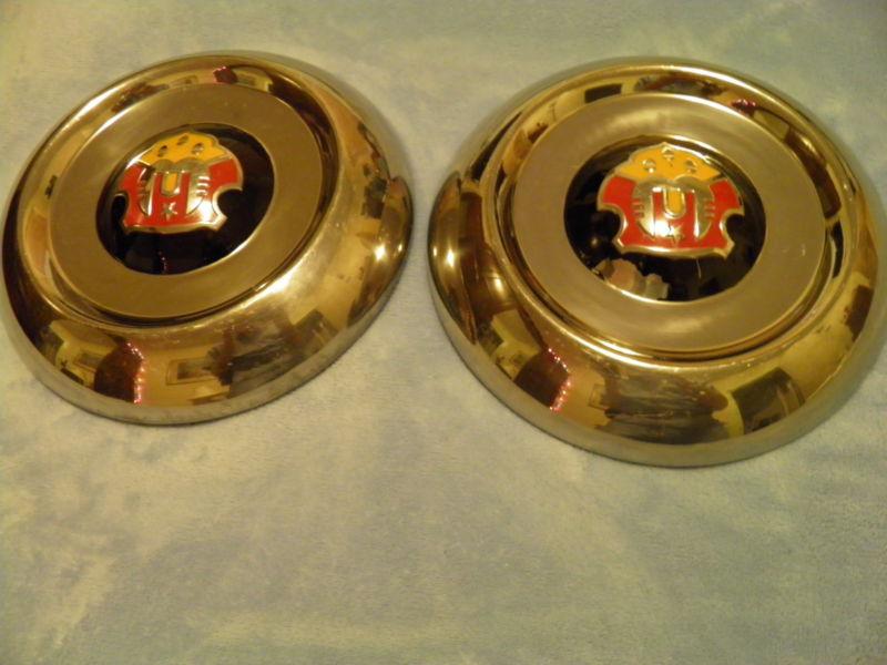 1950 51 52 53 oldsmobile nos n.o.s. dog dish hub caps hubcaps pair nr mint cond!