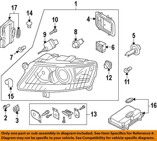 Audi oem 4f0941030ek headlight-headlamp assembly