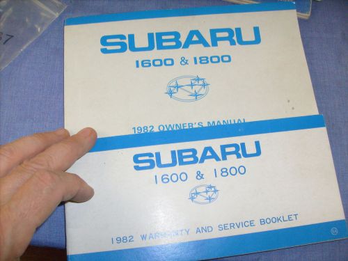 1982 subaru 1600/1800 owner&#039;s manual set / original