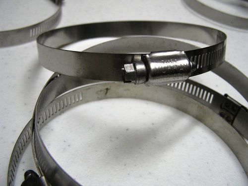 Exhaust stack stainless steel worm gear clamps 3 9/16-4 1/2 inch 10 clamps 1226