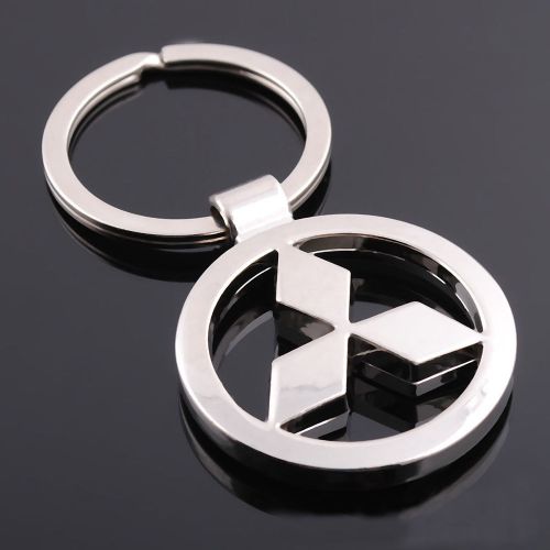 Car logo key chain metal keychain key ring for mitsubishi