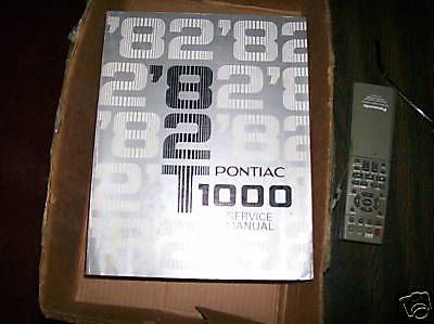 Vintage 1982 pontiac t-1000 automotive service manual