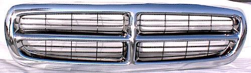 ~ chrome grille 97-04 dakota durango warranty fast ship