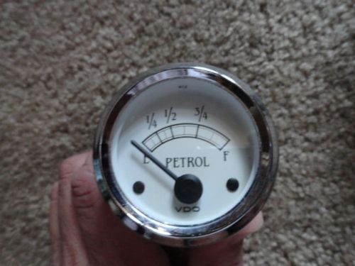 Vdo   petrol (fuel)  gauge 2 1/16&#034;  dial white face ----