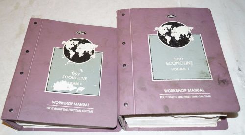 1997 ford econoline van oem service shop manual 2-vol set repair books