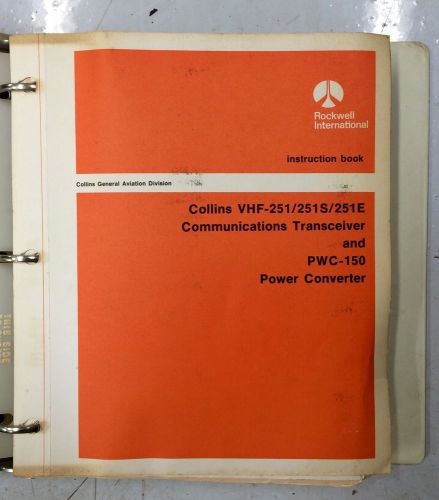 Collins vhf-251, 251s &amp; 251e com service manual