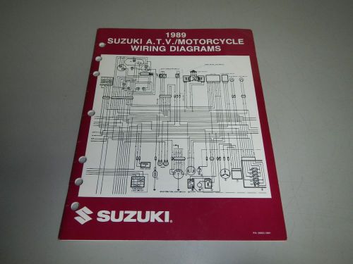 1989 suzuki atv motorcycle wiring diagrams book manual 99923-13891