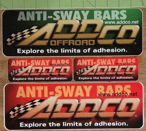 Addco anti-sway bars large contingency decals stickers lot of 4 offroad &amp; track