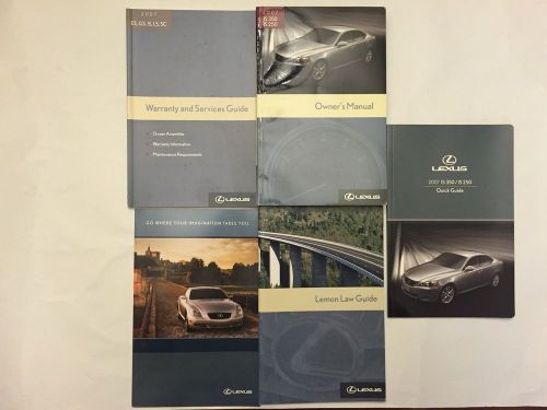 2007 lexus is350 is 250 owners manual set includes