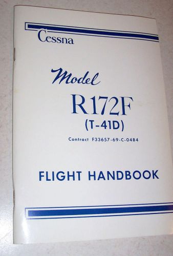 Nice vintage cessna model r172f (t-41d) mescalero flight handbook 8-69