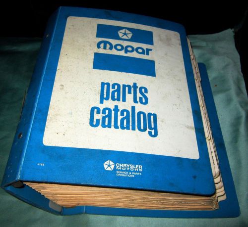 1985 1986 mopar dodge import parts book manual catalog