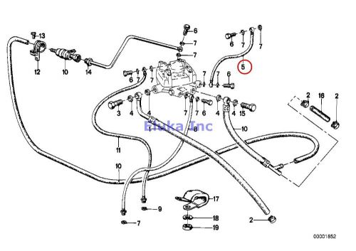 Bmw genuine fuel pipe fuel supply / filter fuel pipe e21