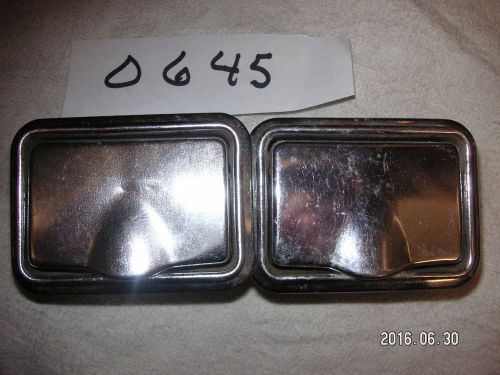 Pair stainless steel rear seat ash trays good used arm rest ???    my# 0645g2